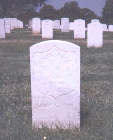 grave marker of Capt. John Page